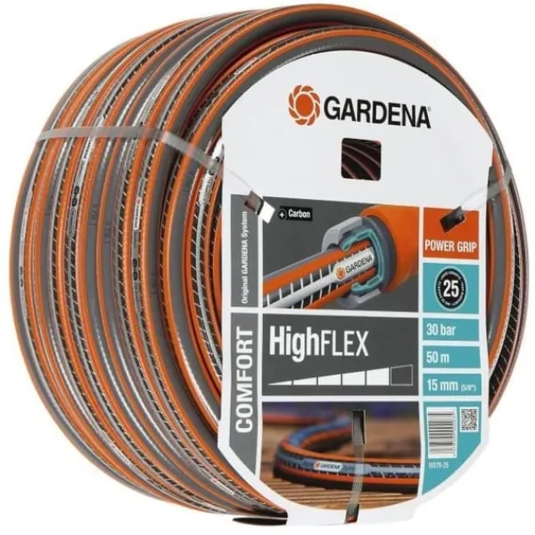 Gardena Vanding^Comfort HighFlex haveslange – Længde 50 m – Ø15 mm – Knastfri og formstabil – 20 års garanti (18079-26)