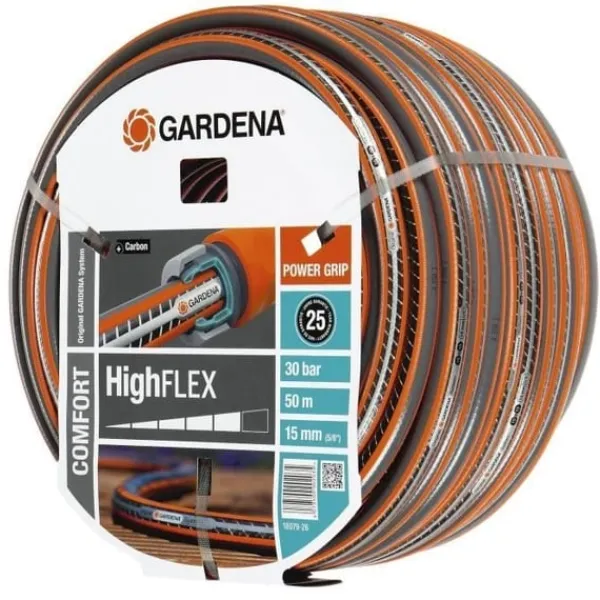 Gardena Vanding^Comfort HighFlex haveslange – Længde 50 m – Ø15 mm – Knastfri og formstabil – 20 års garanti (18079-26)