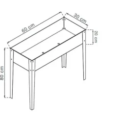 Plantningsbænke^Gardiun Urban Havebord Nature Grove Ii 60x30x80 Cm Grøn 60 x 30 x 80 cm