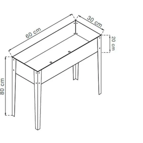 Plantningsbænke^Gardiun Urban Havebord Nature Grove Ii 60x30x80 Cm Grøn 60 x 30 x 80 cm