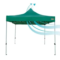 Telte & Lysthuse^Gazebo Aktive Foldbar Justerbar højde Stål Polyester 420D Oxford Grøn 300 x 320 x 300 cm