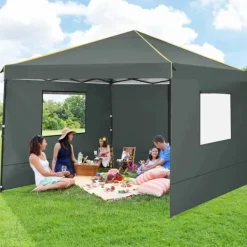 Best Gazebo Telt, Vandtæt Overdækning, Bærbar Pop-Up,Grå Telte & Lysthuse