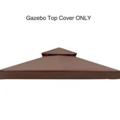 Outlet Gazebo Top Cover, UV Beskyttelse, Vandafvisende,kaffe, 3m * 3m Telte & Lysthuse