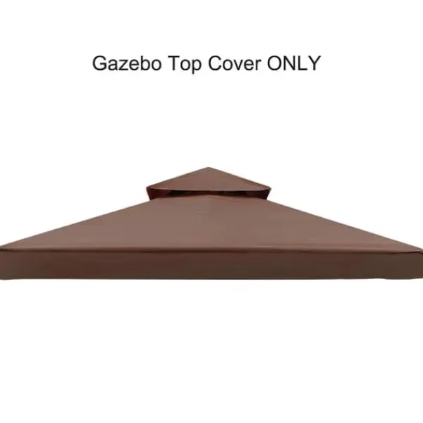 Outlet Gazebo Top Cover, UV Beskyttelse, Vandafvisende,kaffe, 3m * 3m Telte & Lysthuse