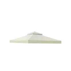 Telte & Lysthuse^Gazebo Top Cover, Vandtæt Beskyttelse, Nem Installation,3m * 3m, ny dobbelt beige