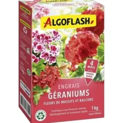 Gødningsmidler^Geranium gödselmedel, blommor av sängar och balkonger - Algoflash naturasol - 1 kg