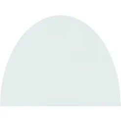Tilbehør Til Brændeovne & Pejse^Glas - Living glasplade til pejs 800x600 mm halvrund