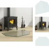 Online Glas - Living glasplade til pejs 80x50 cm sekskantet Tilbehør Til Brændeovne & Pejse
