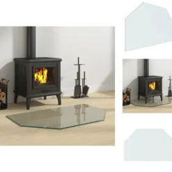 Online Glas - Living glasplade til pejs 80x50 cm sekskantet Tilbehør Til Brændeovne & Pejse