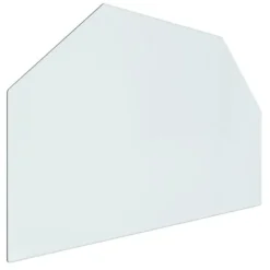 Online Glas - Living glasplade til pejs 80x50 cm sekskantet Tilbehør Til Brændeovne & Pejse