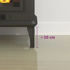 Online Glas - Living glasplade til pejs 80x50 cm sekskantet Tilbehør Til Brændeovne & Pejse