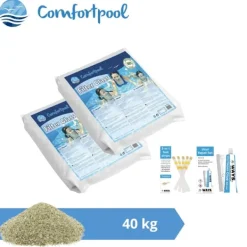 Hot Glasperler Comfortpool - Velegnet til sandfilterpumpe - 40 kg & WAYS skrubbebørste Pool- & Spatilbehør