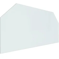 Tilbehør Til Brændeovne & Pejse^Glasplade til pejs 120x60 cm | Hærdet glas | Sekskantet | Varmebestandig