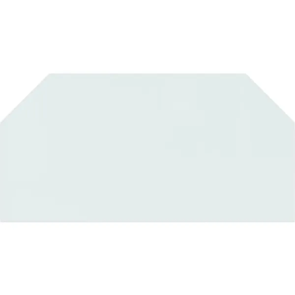 Tilbehør Til Brændeovne & Pejse^Glasplade til pejs 120x60 cm | Hærdet glas | Sekskantet | Varmebestandig