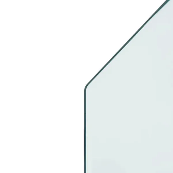 Tilbehør Til Brændeovne & Pejse^Glasplade til pejs 120x60 cm | Hærdet glas | Sekskantet | Varmebestandig