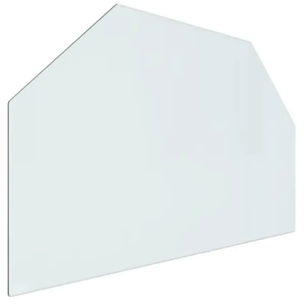 Glasskiva för öppen spis 80x50 cm - Skyddsglasplatta av härdat glas | Färg: Transparent | Storlek: 80x50 cm Tilbehør Til Brændeovne & Pejse