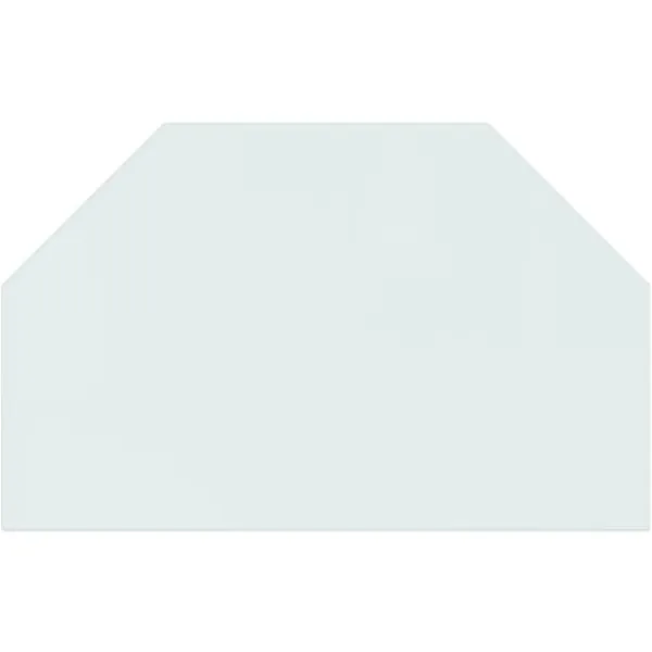 Glasskiva för öppen spis 80x50 cm - Skyddsglasplatta av härdat glas | Färg: Transparent | Storlek: 80x50 cm Tilbehør Til Brændeovne & Pejse