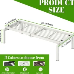 Plantestativer^Gouisalin metalplantestativ til indendørs og have 40x84x20,5 cm hvid