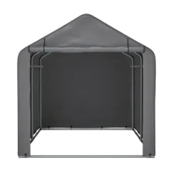 Skure, Garager & Carports^Grå Cykelgarage / Haveskur 160x220x165 cm med rulledør, vandtæt PE-materiale