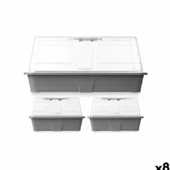 New Greenhouse Set Ibergarden FYT3081032 Grey Transparent Plastic (8 Units) Kit Til Plante- & Urtedyrkning