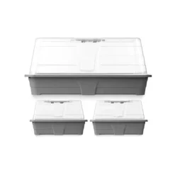 New Greenhouse Set Ibergarden FYT3081032 Grey Transparent Plastic (8 Units) Kit Til Plante- & Urtedyrkning