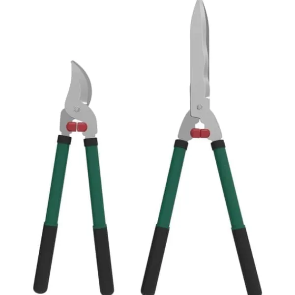 Haveværktøj^Grenklippersæt, 2 dele: 40 cm non-stick grenklipper og 51 cm hækksaks til hække og grene