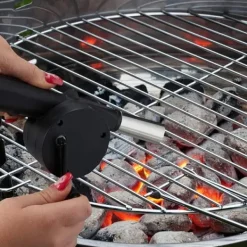Tilbehør Til Brændeovne & Pejse^Grillblæser til optænding af pejseovn Manuel pejsgrill