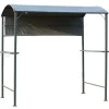 Telte & Lysthuse^Grillpavillon 218x138x216 cm, flammehæmmende tag, 2 hylder, polyester, sort