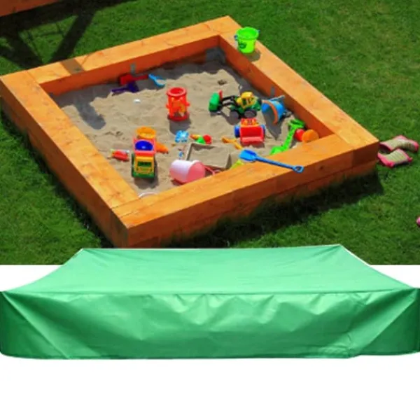 Pool- & Spatilbehør^Grøn Bærbar Firkantet Lille Pooloverdækning Vandtæt Beskyttelsesoverdækning til Have/Garderobebrug 150x150x20cm