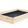 Best Grøntsagshavekasse - avlskasse - 120x80x18 cm - træ - med jorddug Plantningsbænke