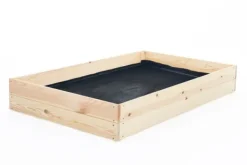 Best Grøntsagshavekasse - avlskasse - 120x80x18 cm - træ - med jorddug Plantningsbænke