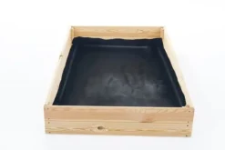 Best Grøntsagshavekasse - avlskasse - 120x80x18 cm - træ - med jorddug Plantningsbænke