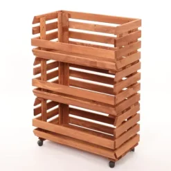 Plantestativer^Grøntsagskasser på hjul RAWA /bredde 57cm - Brune