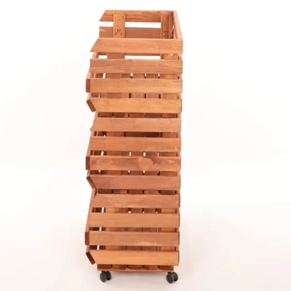 Plantestativer^Grøntsagskasser på hjul RAWA /bredde 57cm - Brune