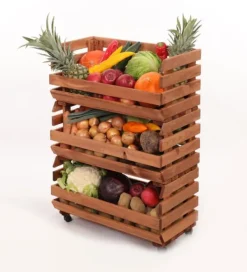 Plantestativer^Grøntsagskasser på hjul RAWA /bredde 57cm - Brune