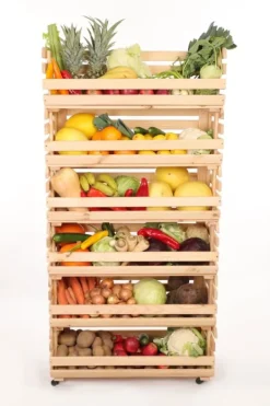 Online Grøntsagskasser på hjul RAWA /bredde 77cm - Naturlig Plantestativer