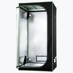 Drivhus^Grow Telt - Indendørs Plantetelt - 100x100x200 cm - 600D Højreflekterende Mylar - Observationsvindue - Aftagelig Gulvbakke - Robust Lynlås