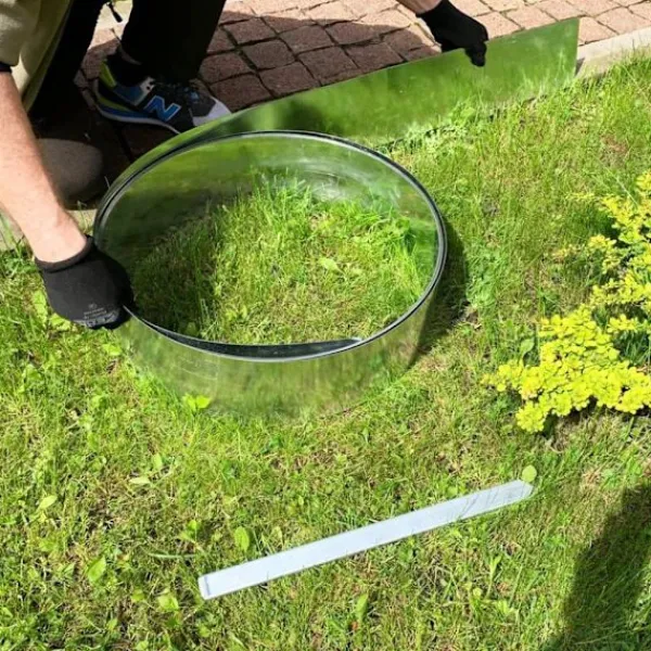 Græskant, Græskanter, Græsplæne kant, Bedkant, Plænekant, Havekant, Rabatkant metal alu/zink 20 cm x 10 meter, Længde gs:10 m, Bred:25 cm Kit Til Plante- & Urtedyrkning
