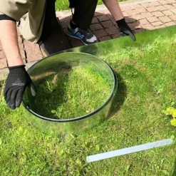 Græskant, Græskanter, Græsplæne kant, Bedkant, Plænekant, Havekant, Rabatkant metal alu/zink 20 cm x 10 meter, Længde gs:10 m, Bred:25 cm Kit Til Plante- & Urtedyrkning