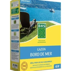 New Gräsmatta - BHS - Gräsmatta vid havet 1kg | 40m² | Motståndskraftig mot vind, torka, salthalt | Vacker sommargräsmatta, estetisk och robust. Jord & Sand