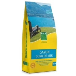Best Græsplæne - BHS - Seaside Lawn 10 kg | Modstandsdygtig over for vind, tørke og salt | Smuk, attraktiv og robust sommergræsplæne. Jord & Sand