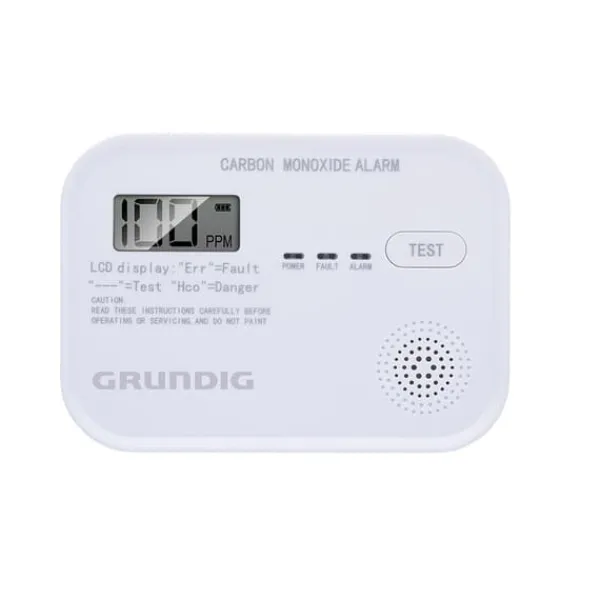 Discount Kuliltealarm 85dB med LCD-display Røg- & Kulmonoxiddetektorer