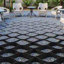 Grusgitter, 8200x1200 mm, 50 mm dybde, Permeabel jordstabilisering, HDPE Haveduge