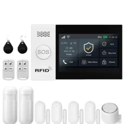 Clearance GSM Alarm System, Smart App Kontrol, Trådløs Forbindelse,EU stik, C-4G Hjemmealarmsystemer
