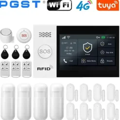 Hot GSM Alarm System, Smart App Kontrol, Trådløs Forbindelse,EU stik, E-4G Hjemmealarmsystemer