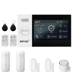 Hjemmealarmsystemer^GSM Alarm System, Smart App Kontrol, Trådløs Forbindelse,B-4G, EU stik