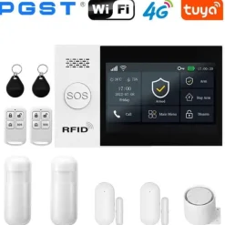 Hjemmealarmsystemer^GSM Alarm System, Smart App Kontrol, Trådløs Forbindelse,B-4G, EU stik