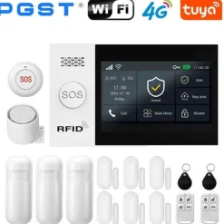 Hjemmealarmsystemer^GSM Alarm System, Smart App Kontrol, Trådløs Forbindelse,EU stik, D-4G