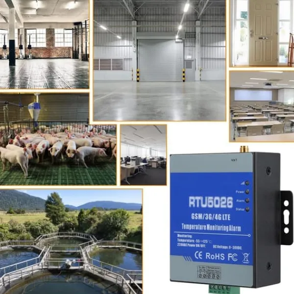 Sensorer Til Sikkerhedssystemer^GSM SMS-alarm Telemetri Temperaturalarmsystem Måling Support Fjernbetjening (EU 100-240V)