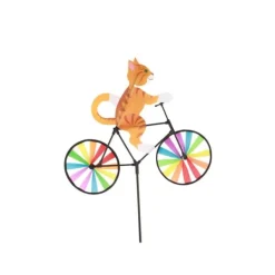 Vinddekoration^Gul Kat Cykel Vindmølle Vindmølle Dyre Vindmølle Ornamenter
